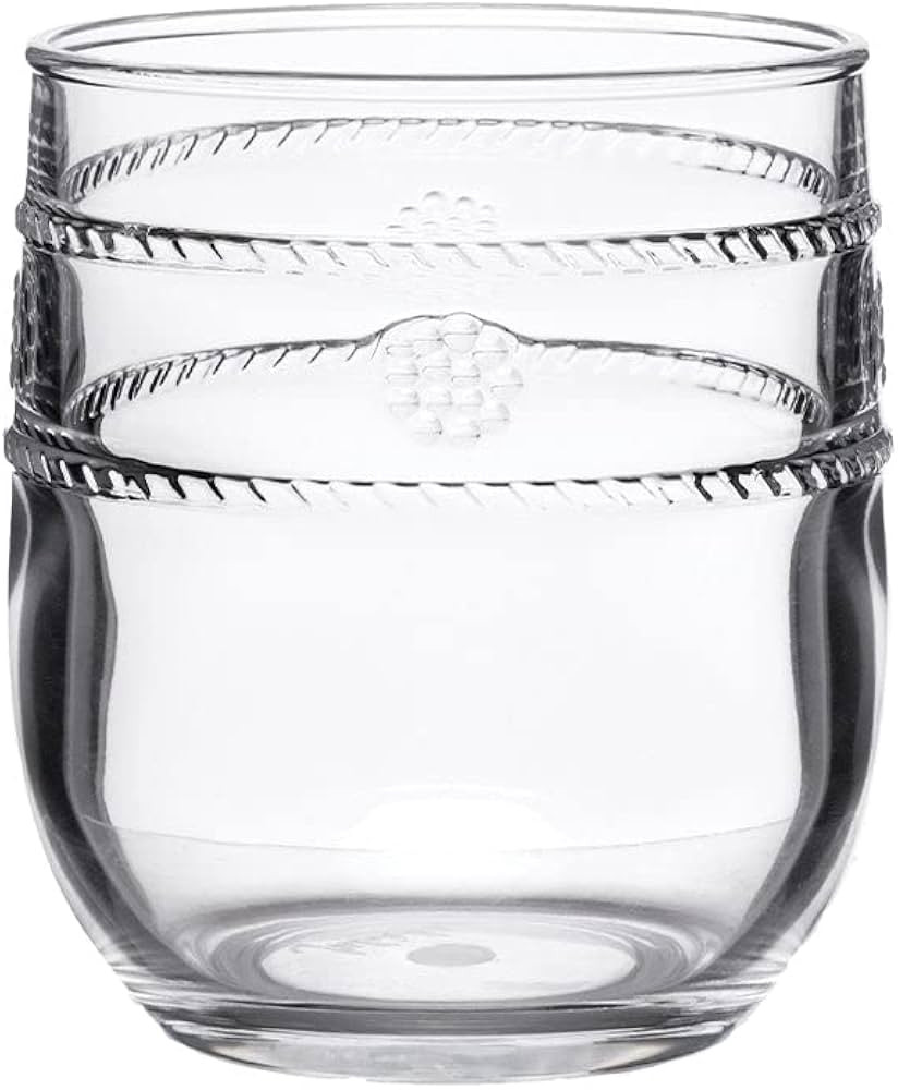 Juliska Isabella Embossed Tumbler - Clear Acrylic Glass, Drinking Glass | Amazon (US)