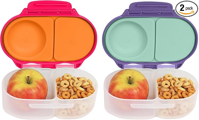 b.box Snack Box (2-pack) Reusable Snack Containers with Lids – Bento Box for Kids & Toddlers, L... | Amazon (US)