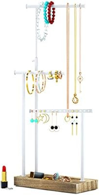 Jewelry Organizer Display Necklace Holder Organizer 3 Tier Jewelry Tree Stand (Carbonized Black) | Amazon (CA)