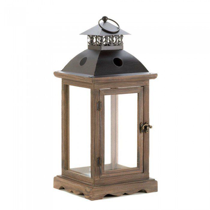 Zingz & Thingz Zingz & Thingz Monticello Wooden Lantern | Walmart (US)