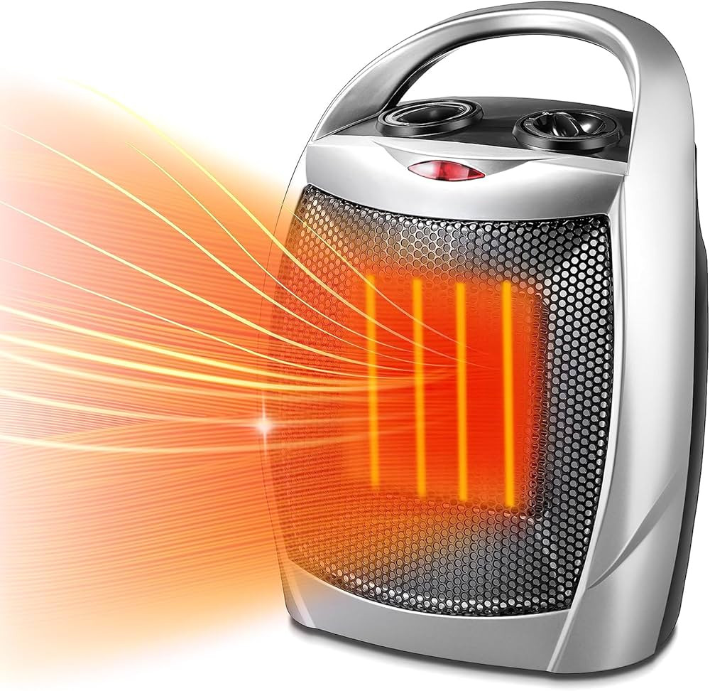 Kismile Small Electric Space Heater,Portable Ceramic Space Heater Fan for Office with Adjustable ... | Amazon (US)