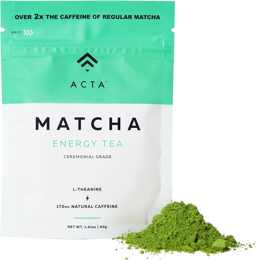 ACTA Matcha Energy Tea 40g, High Caffeine (170mg) Blend for Increased Focus & Clarity, Perfect Co... | Amazon (US)