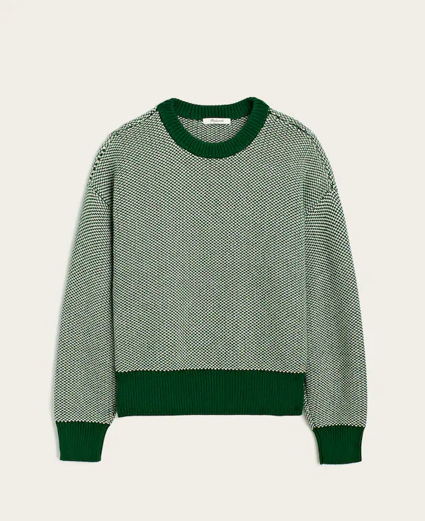 Textured-Stitch Crewneck Sweater in 100% Cotton | Madewell