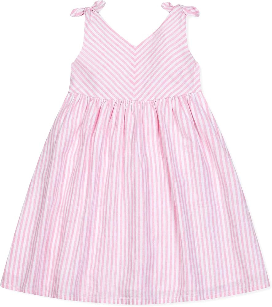 Hope & Henry Girls' Sleeveless Bow Shoulder Swing Dress | Amazon (US)