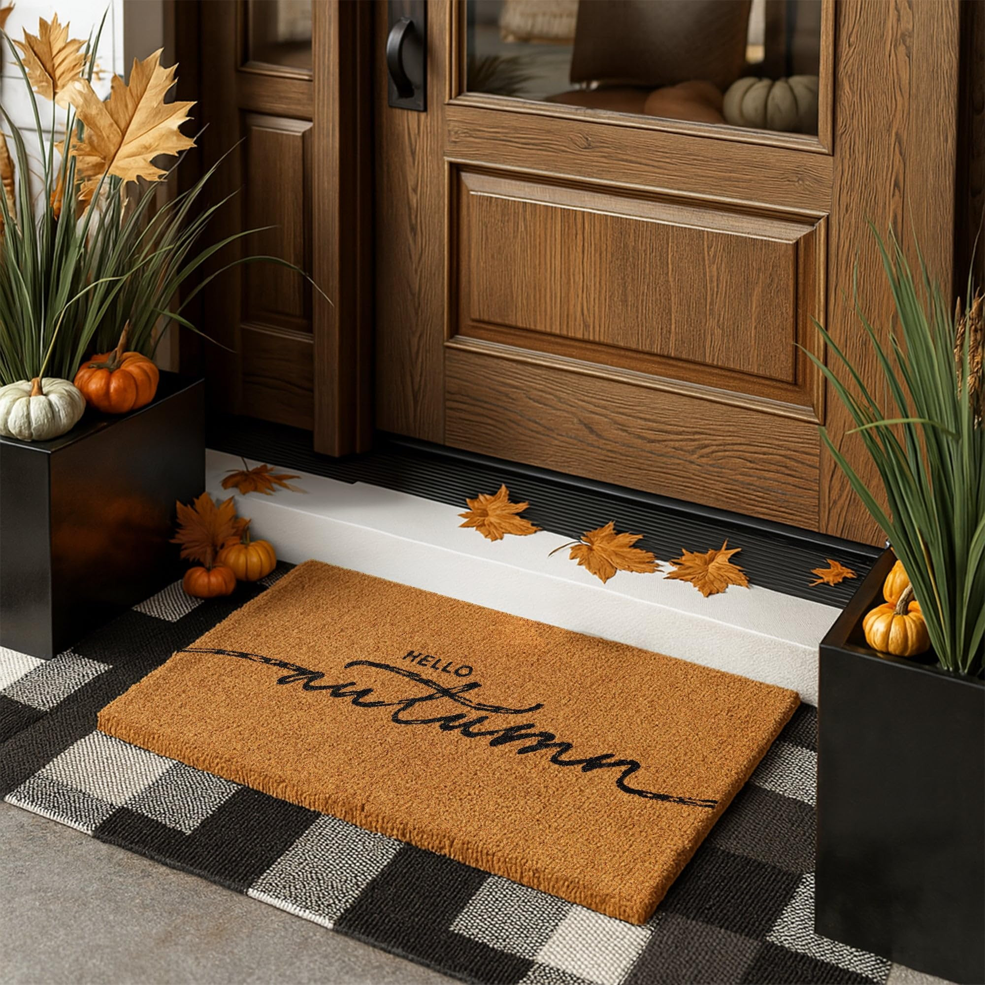 THEODORE MAGNUS Fall Door Mat - Welcome Mat for Front Door with Non-Slip Backing - Durable Doorma... | Amazon (US)