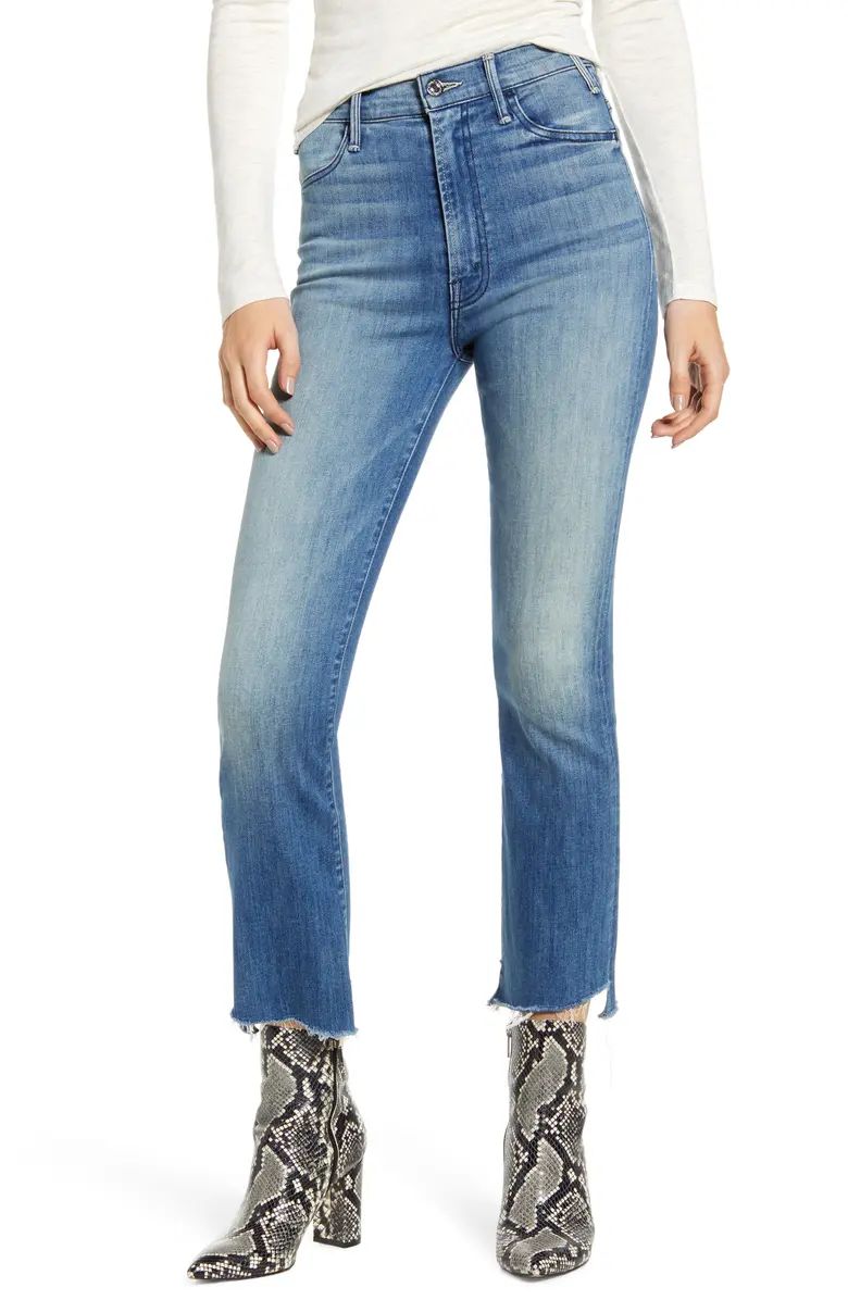 The Hustler Two Step Fray High Waist Ankle Bootcut Jeans | Nordstrom