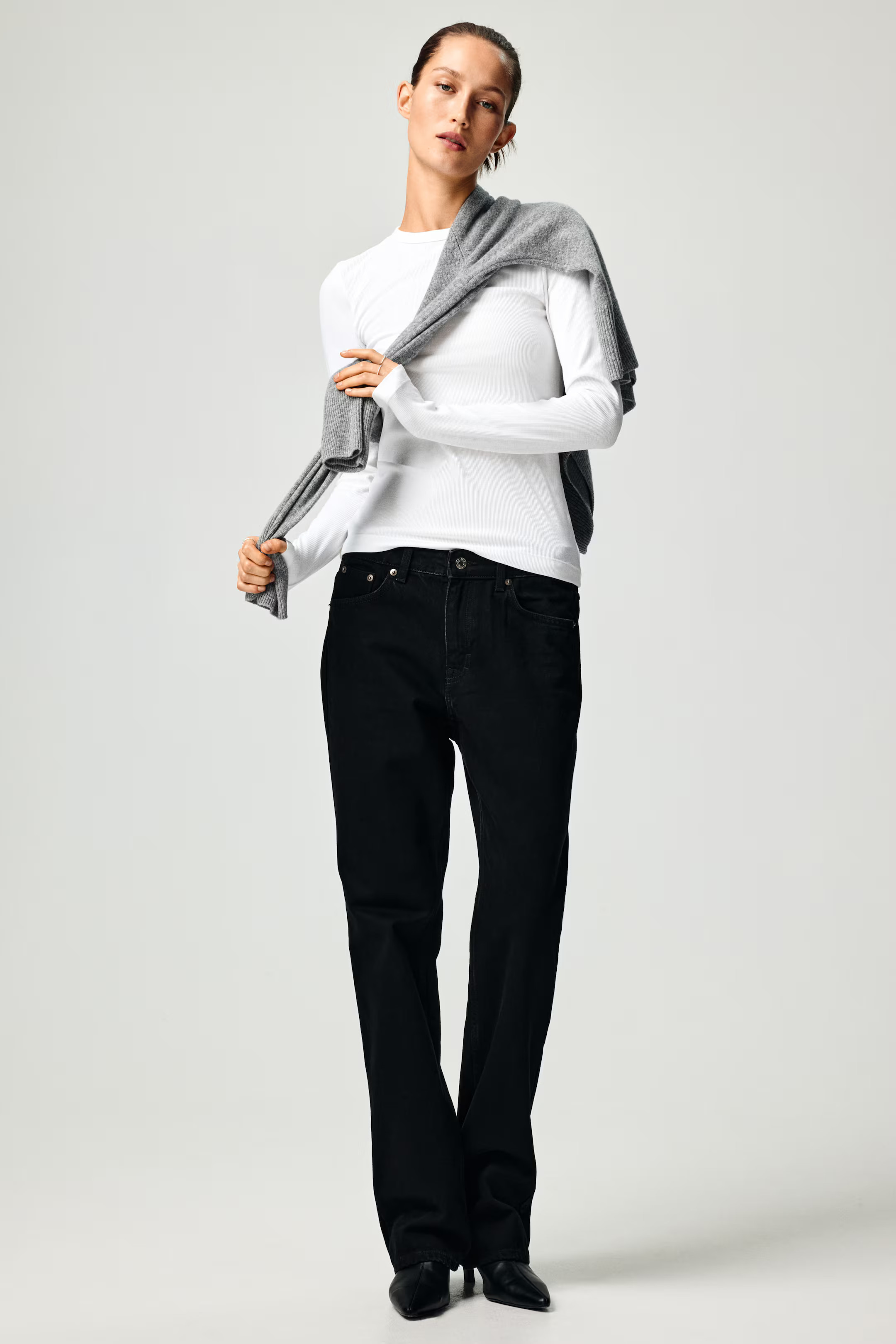 Ribbed Cotton-Blend Top | H&M (US + CA)