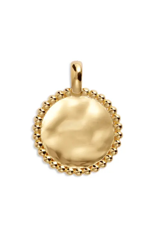 Monica Vinader Deia Beaded Disc Pendant Charm in 18Ct Gold Vermeil/st Silver at Nordstrom | Nordstrom