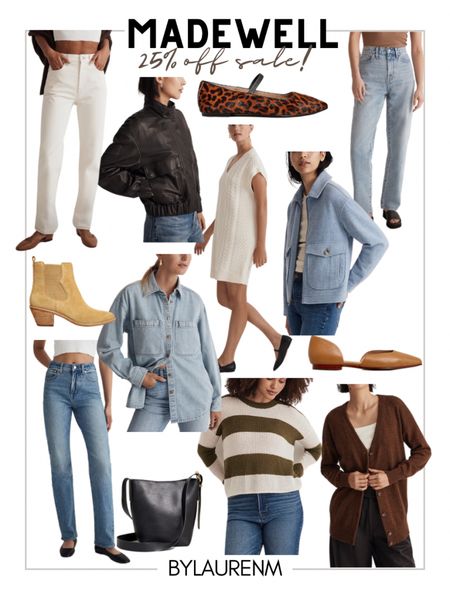 Madewell 25% off sale! @madewell jeans, sweater dress, sweaters, fall shoes all on sale! Size down in the 90s style, TTS in the low rise! 

#LTKSale #LTKsalealert #LTKfindsunder100