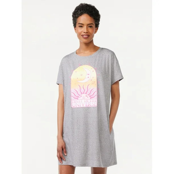 Joyspun Women's Print Sleepshirt with Pockets, Sizes S/M to 2X/3X | Walmart (US)