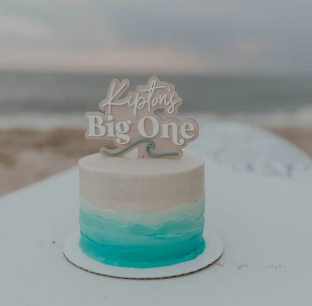 Big One Birthday | Surf Birthday | First Birthday | Boys Birthday | Girls Birthday | Cake Topper ... | Etsy (US)