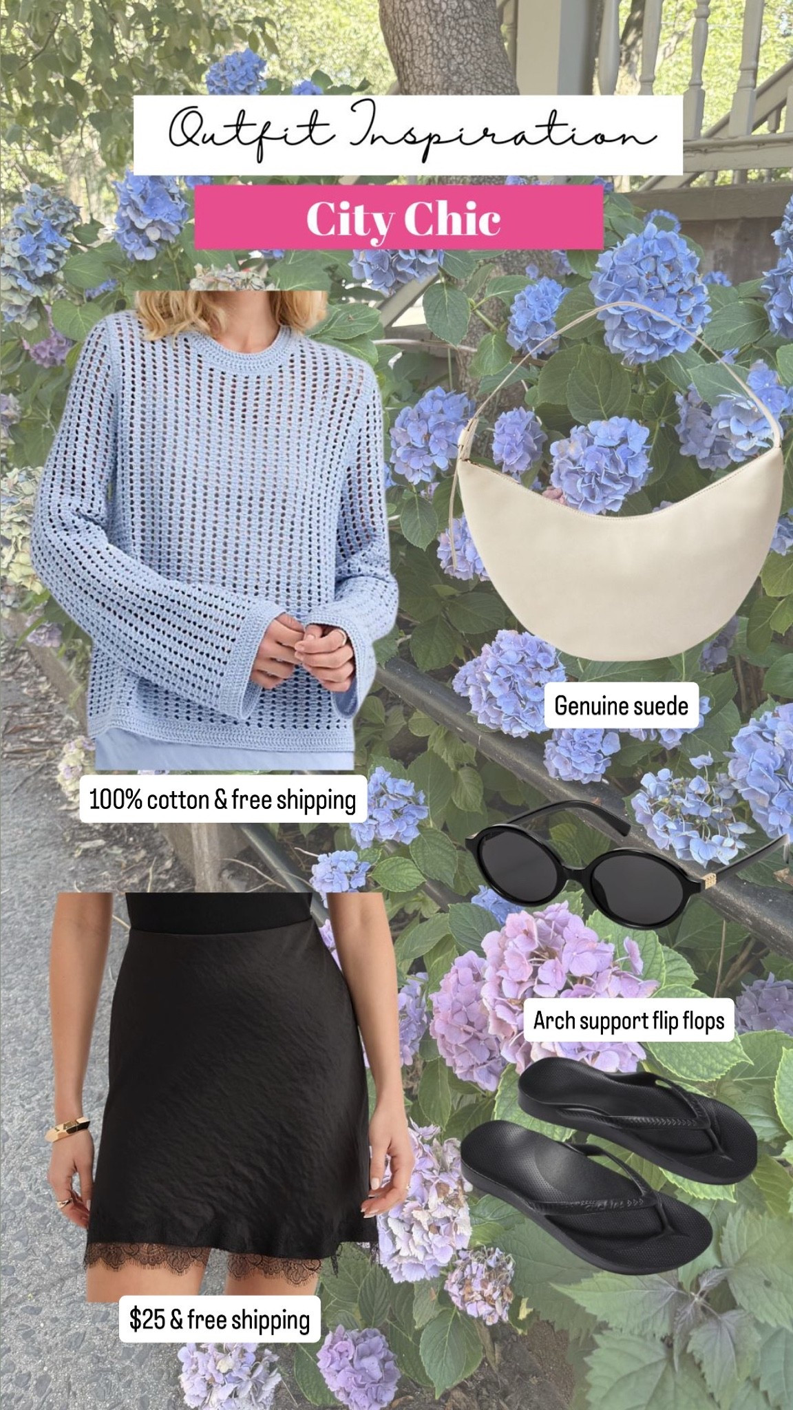 Summer NYC outfit 
Xs open knit crochet sweater 50% off & free shipping
Xs satin skirt $25 & free shipping 
Archies sandals size 7

#LTKootd #LTKPetite #LTKSaleAlert