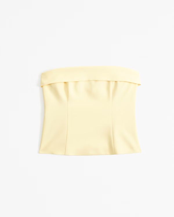 Tailored Strapless Foldover Set Top | Abercrombie & Fitch (US)
