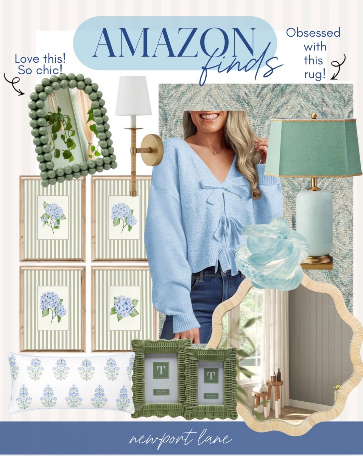 This green and blue Amazon finds collage is filled with my favorite coastal home decor and fashion pieces for a fresh, breezy, designer-inspired look. From green and blue decor accents for your home to chic wardrobe staples, these affordable finds make coastal style easy. 



#LTKOver40 #LTKvlog #LTKHome