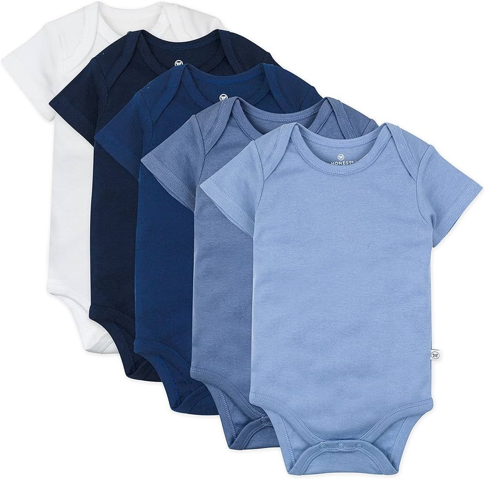 HonestBaby baby-boys 5-pack Short Sleeve Bodysuits One-piece 100% Organic Cotton for Infant Baby ... | Amazon (US)