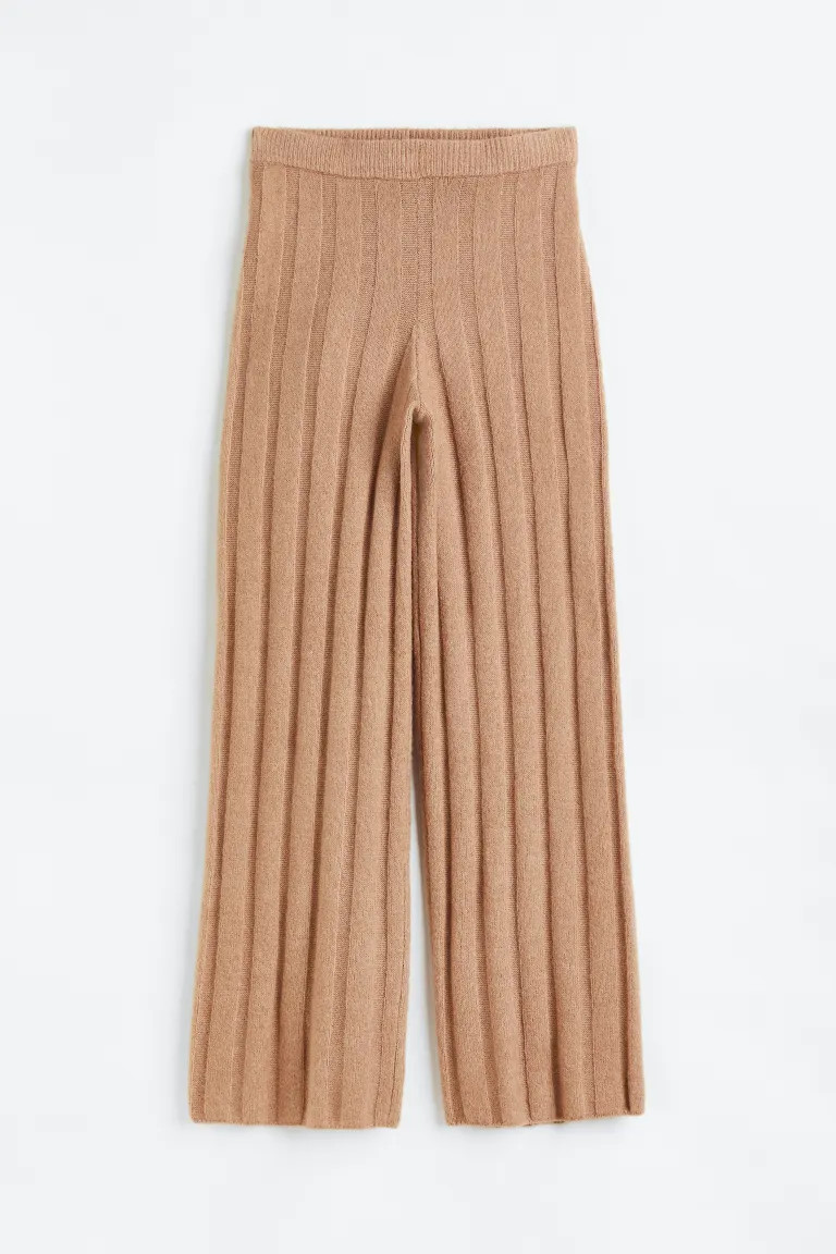 Rib-knit trousers | H&M (UK, MY, IN, SG, PH, TW, HK)