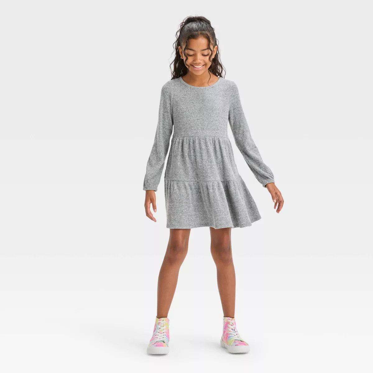 Girls' Long Sleeve Cozy Dress - Cat & Jack™ | Target
