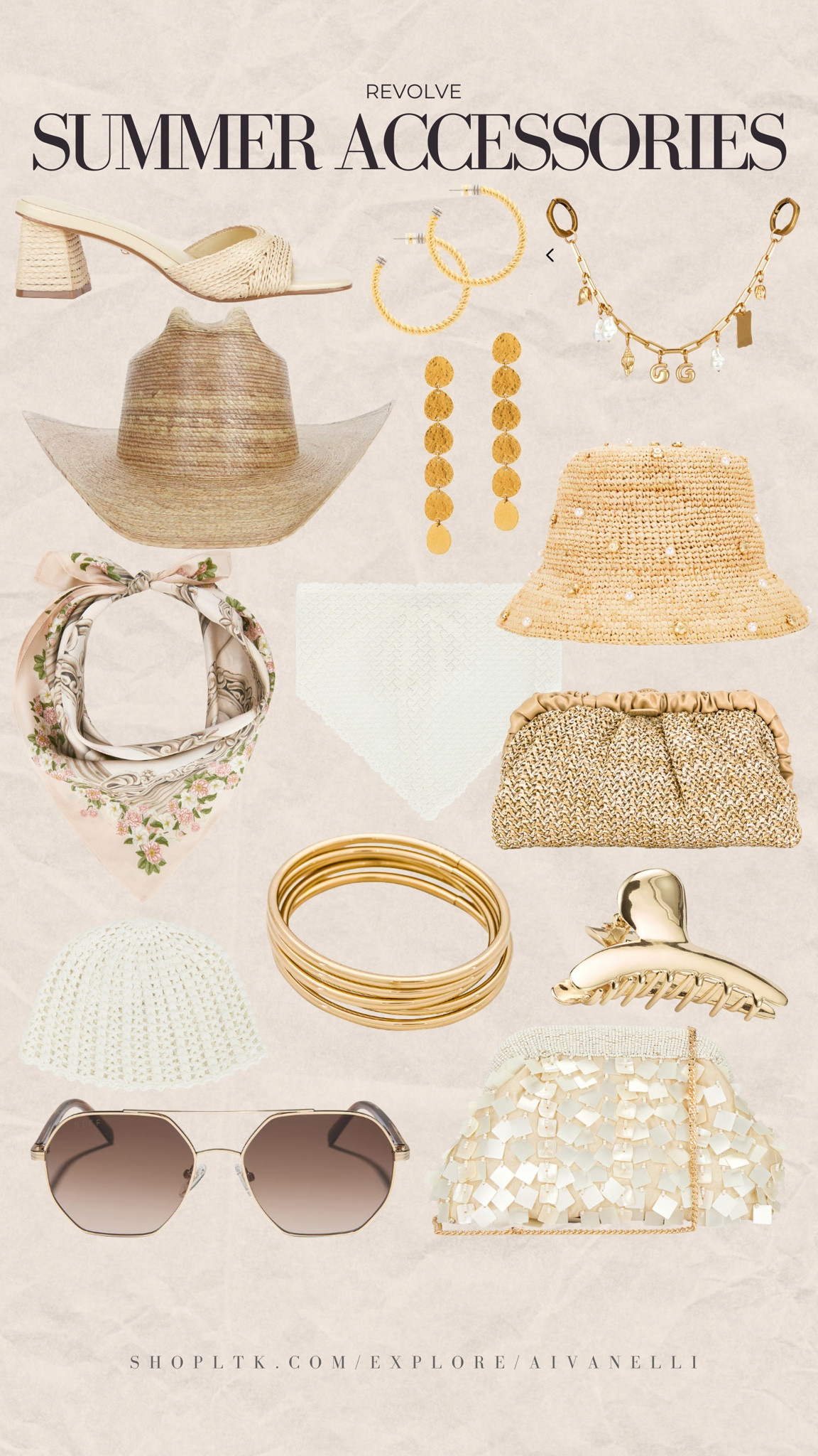 Revolve summer accessories

Strappy summer sandals
Woven beach tote bag
Chunky gold jewelry
Platform espadrille wedges
Oversized summer sunglasses
Everyday white sneakers
Vacation ready handbags
Shell jewelry accessories
Colorful statement earrings

#LTKSeasonal #LTKSaleAlert