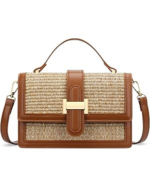 KKXIU Crossbody Bags for Women - Top Handle Purses for Lady, Leather Handbags Shoulder Clutch wit... | Amazon (US)