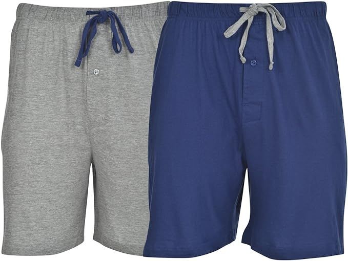 Hanes Men's 2-Pack Knit Sleep Pajama Drawstring Shorts at Amazon Men’s Clothing store | Amazon (US)