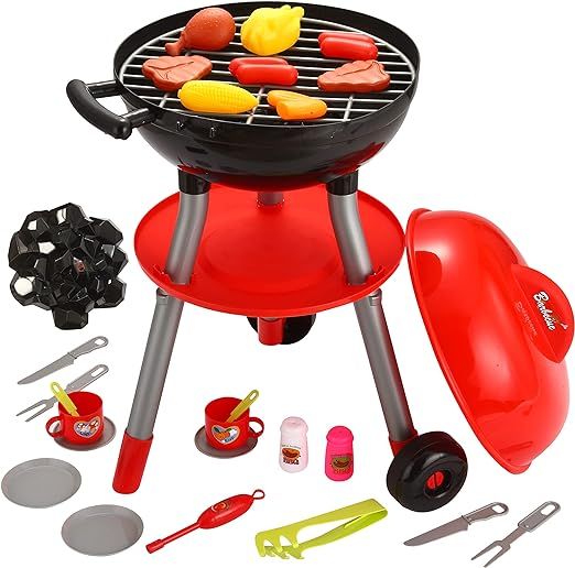 JOYIN 24 PCS Little Chef Barbecue BBQ Cooking Kitchen Toy Interactive Grill Play Food Cooking Pla... | Amazon (US)