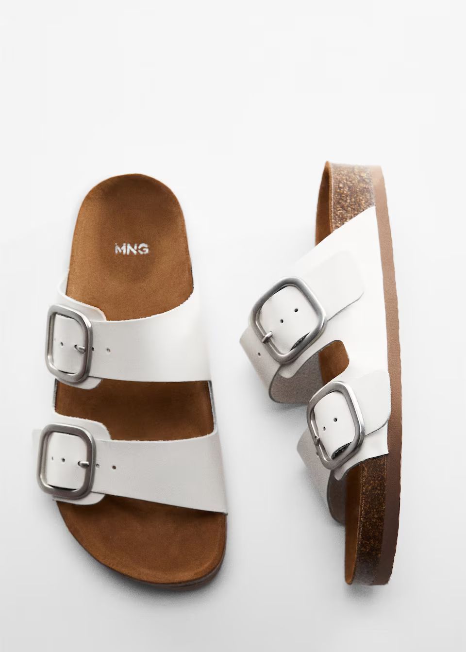 Buckle leather sandals | MANGO (UK)