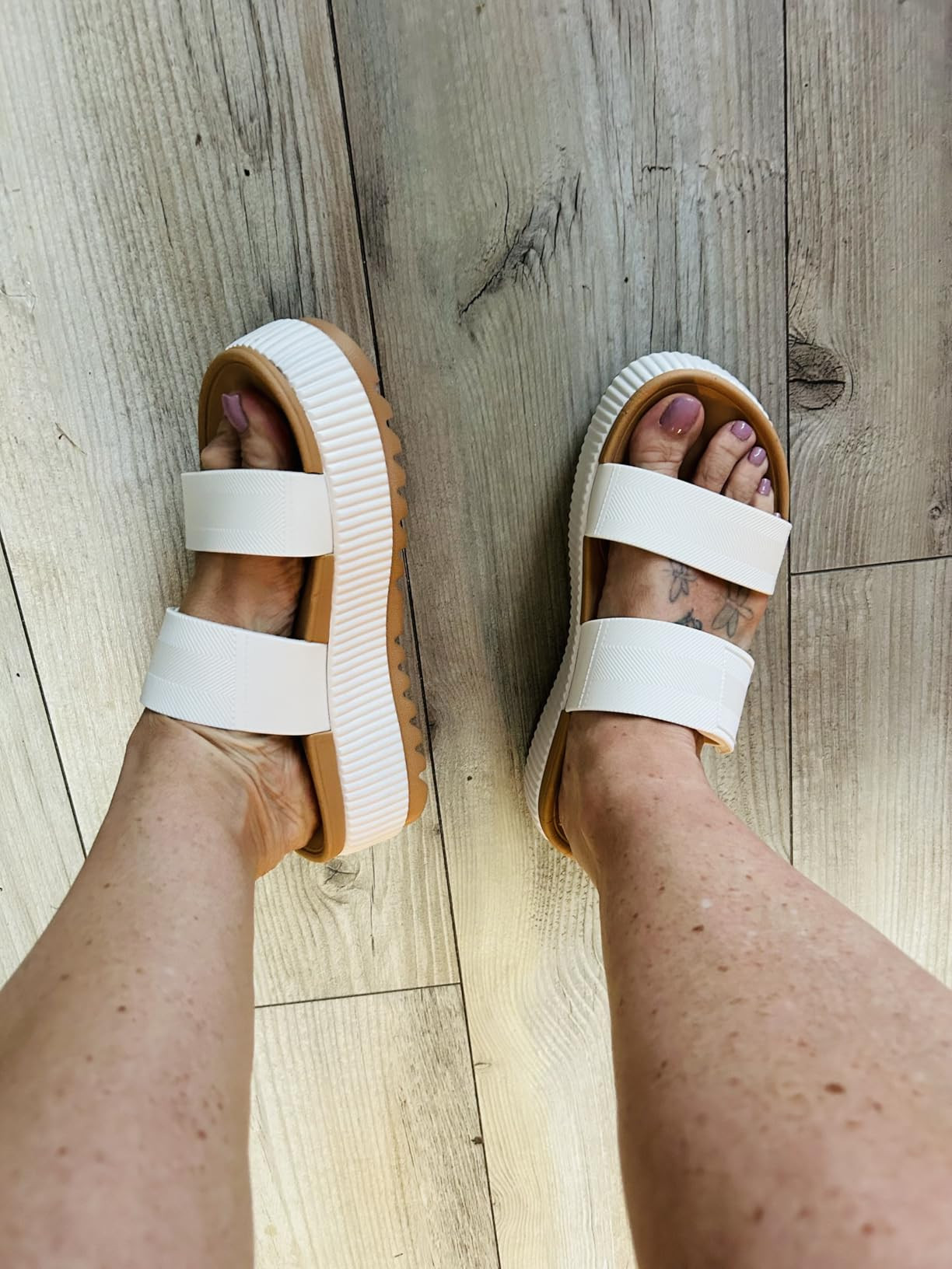 DREAM PAIRS Women's Platform Slip on Adjustable Sandals Lightweight Comfortable Non-Slip Vacation... | Amazon (US)