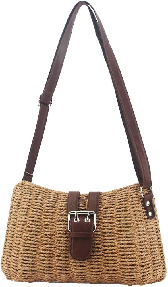 Classic Hobo Bags for Women Fashion Crossbody Bags for Women Straw Beach Bag Shoulder Bag Handbag... | Amazon (US)