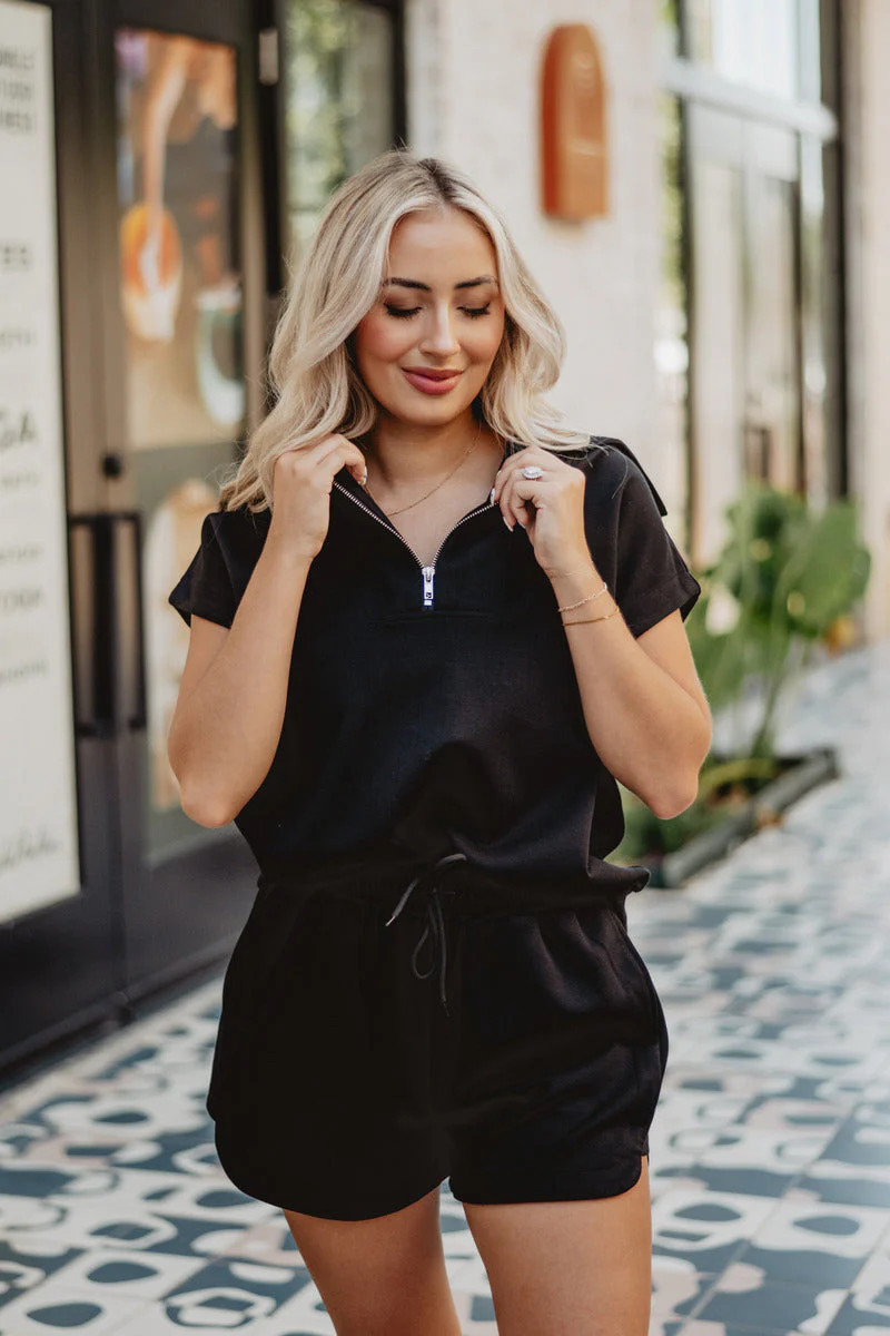 Black Scuba 2 Piece Set | Katydid