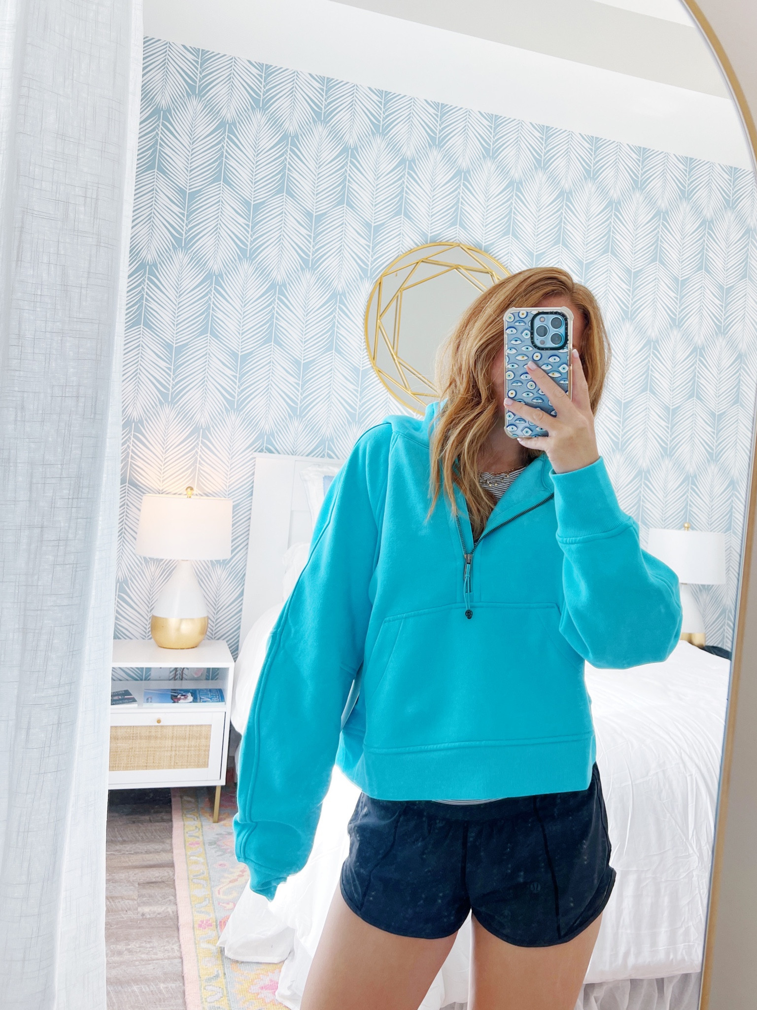 Lululemon half zip in electric turquoise 💙 

#LTKSeasonal #LTKfit #LTKU