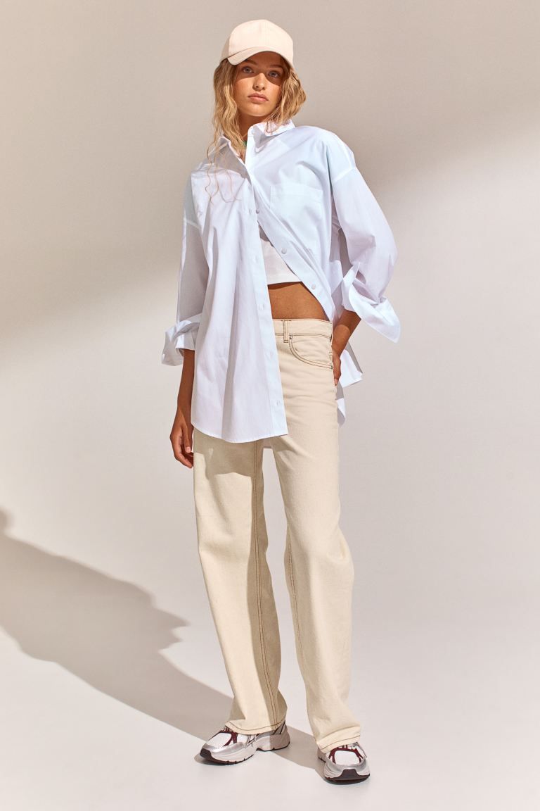 Wide-leg Twill Pants | H&M (US + CA)