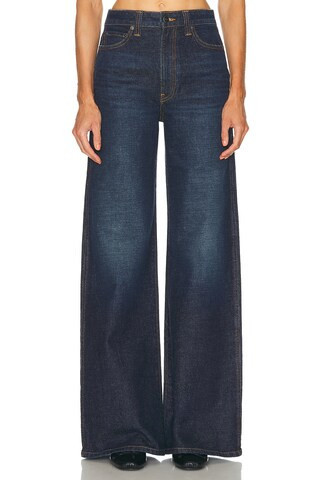 KHAITE Dane Wide Leg in Blue | FWRD 
