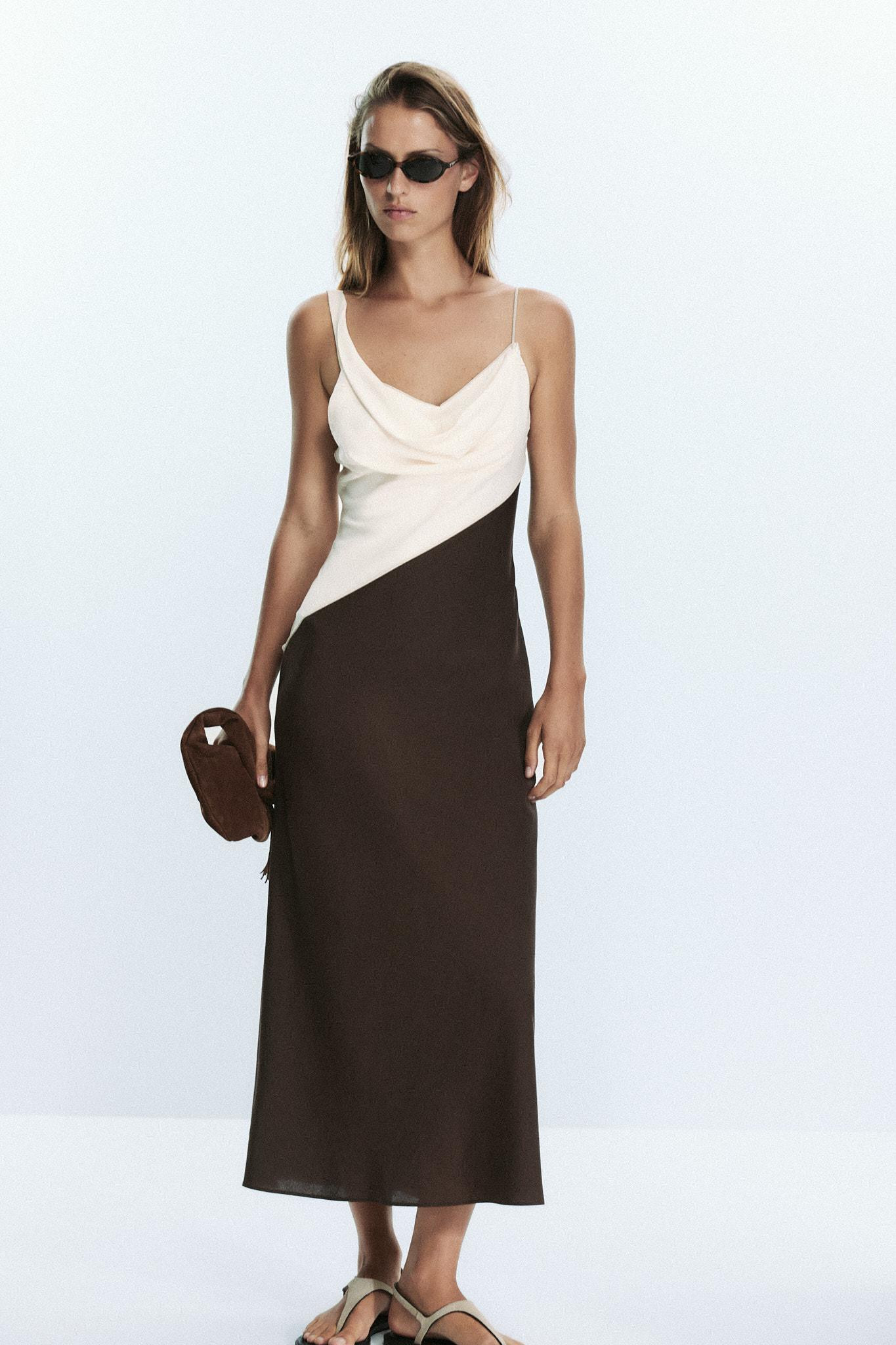 COMBINATION MIDI DRESS | Zara US
