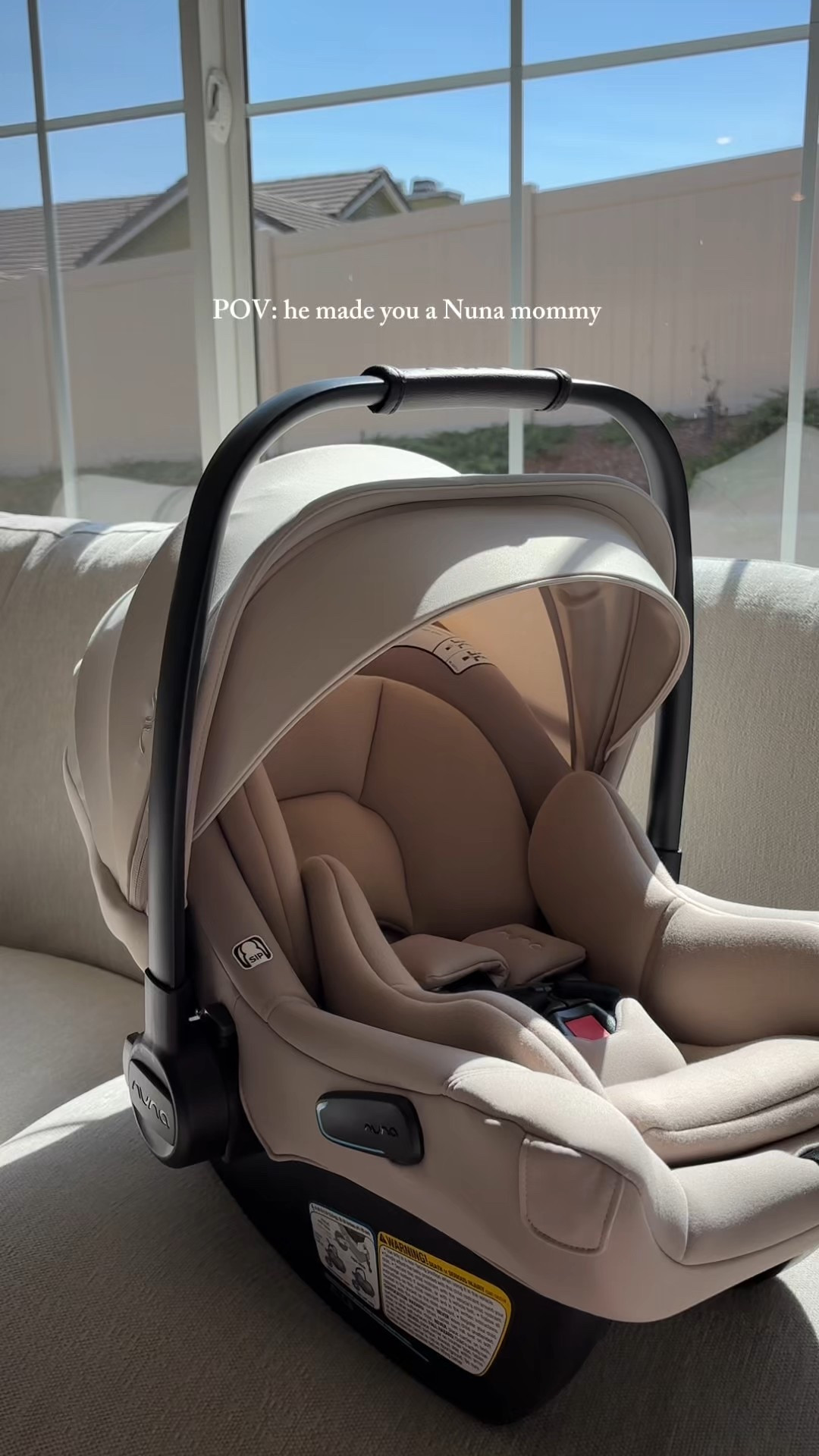 I’m a (nuna) mommy, mamacita 🤍✨ so obsessed with the Nuna Pipa RX car seat in the color Biscotti — she’s the car seat of my dreams fr. 

#fyp #carseat #carseatinstallation #nunapipa #nunapiparx #nunapipacarseat #nunacarseat #biscotti #nunabiscotti