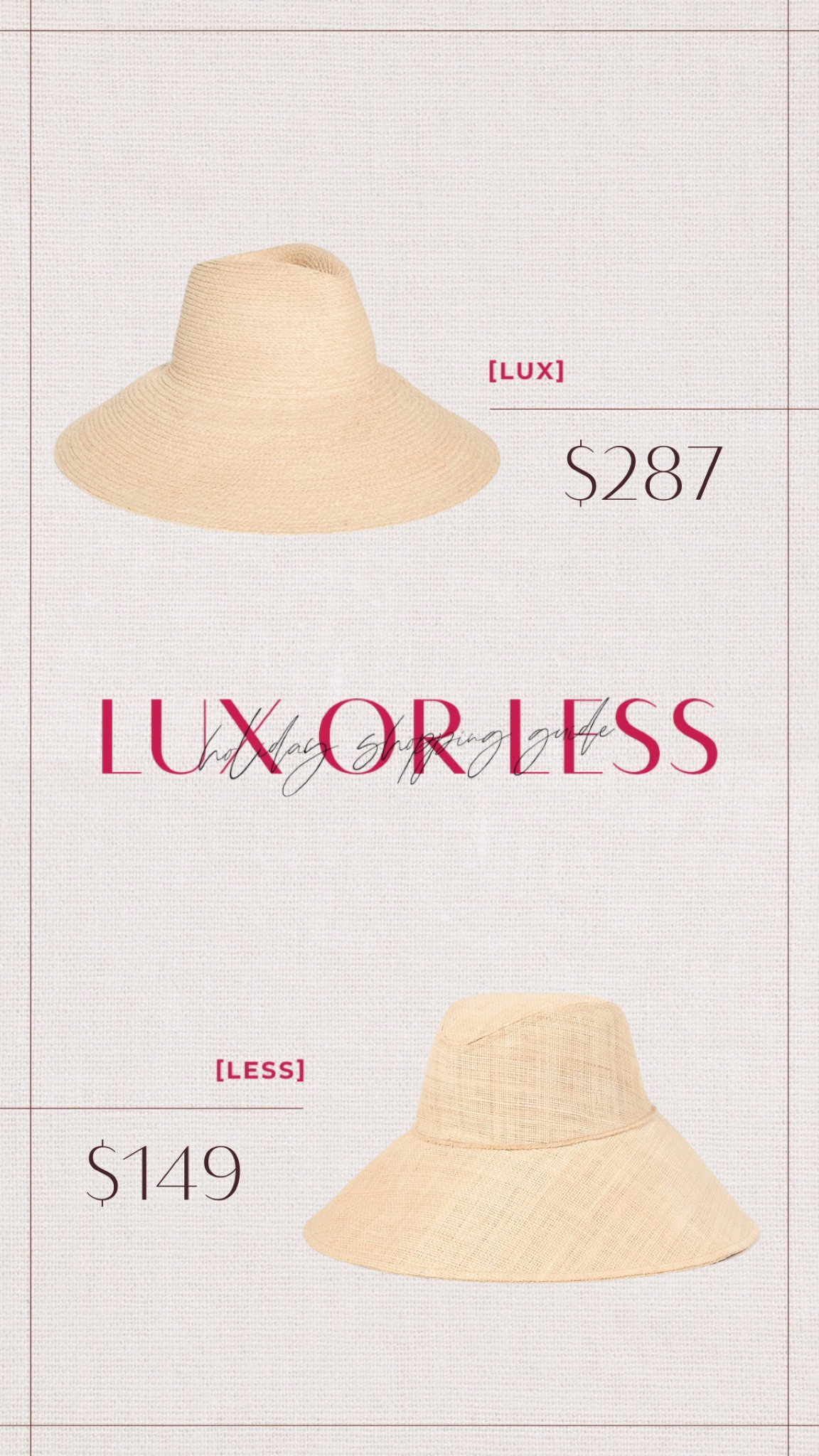 Luxe or less: hat 

#LTKSeasonal #LTKOver40 #LTKTravel