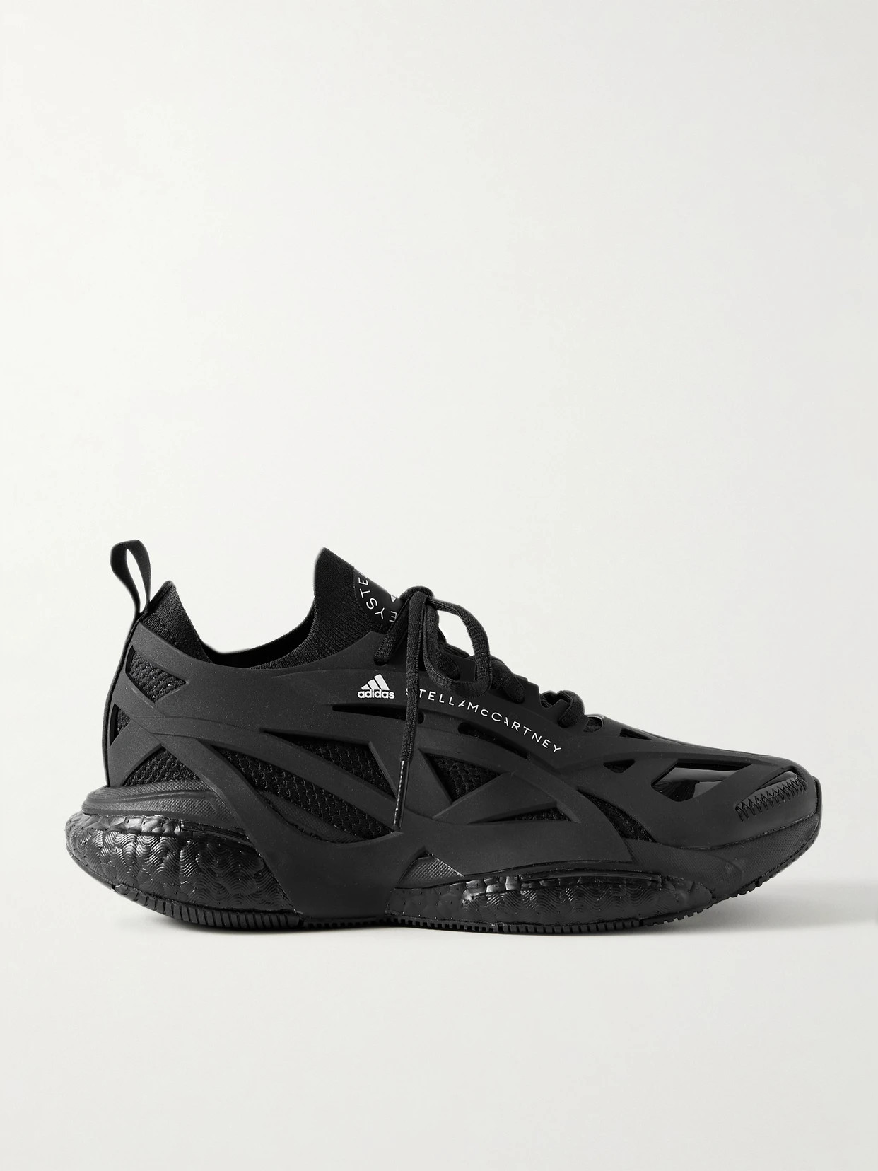 adidas by Stella McCartney - Solarglide Primeknit And Rubber Sneakers - Black | NET-A-PORTER (US)
