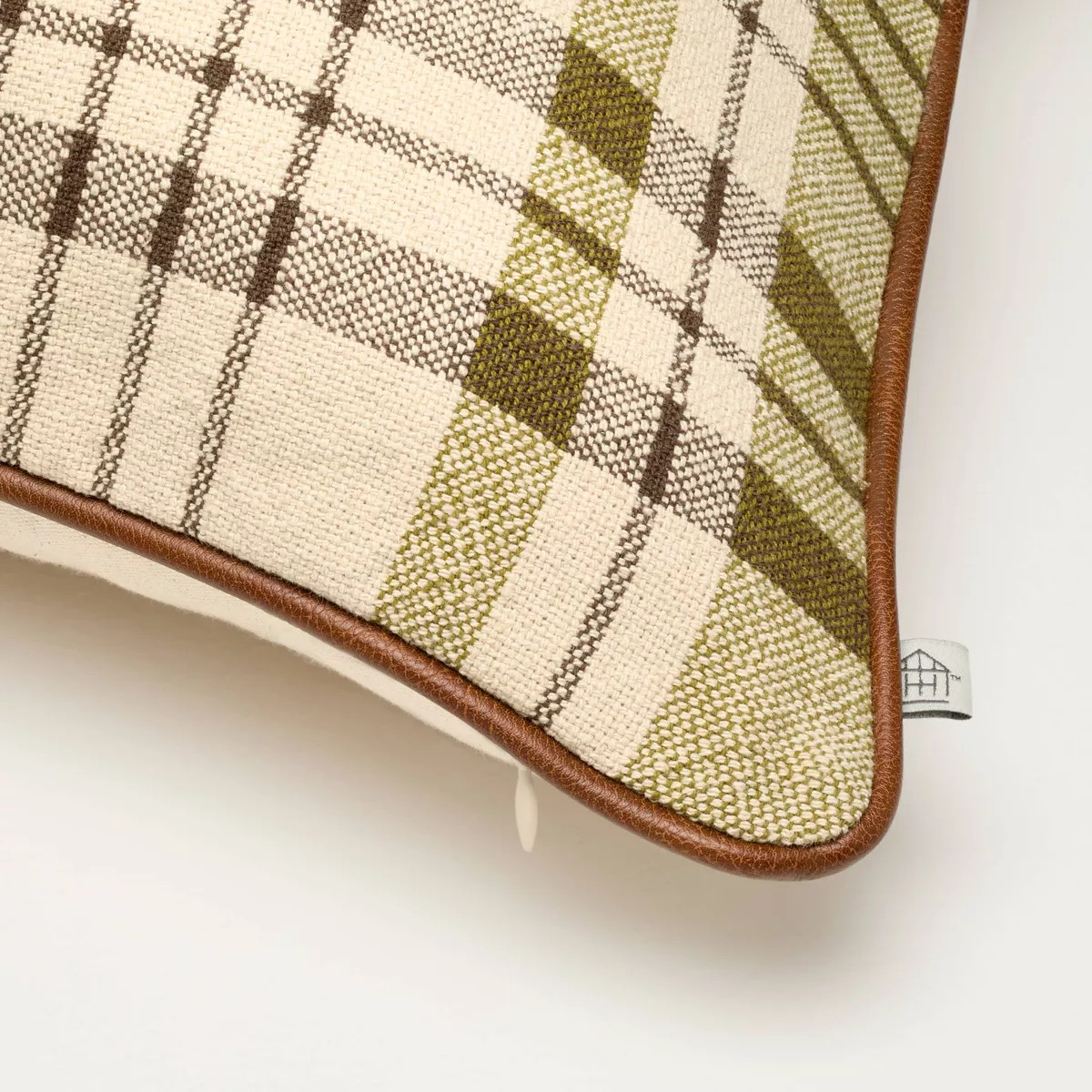 14"x20" Plaid Lumbar Toss Pillow Green - Hearth & Hand™ with Magnolia | Target