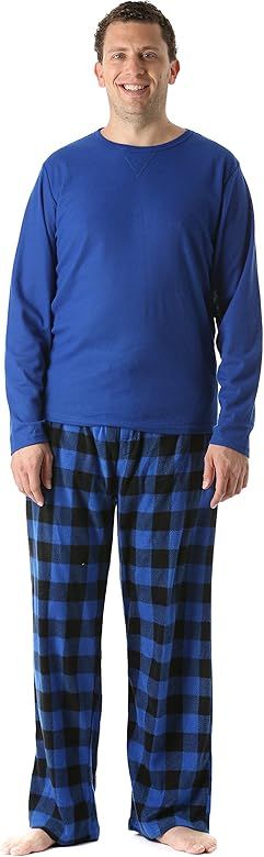 Polar Fleece Pajama Pants Set for Men Sleepwear PJs | Amazon (US)