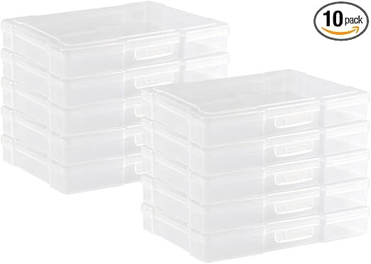 novelinks Transparent 4" x 6" Photo Storage Boxes - Photo Organizer Cases Photo Keeper Picture St... | Amazon (US)