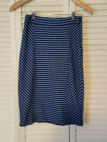 Maeve Anthropologie Blue Black Plaid High Waist Pencil Skirt Women's Size XS  | eBay | eBay US