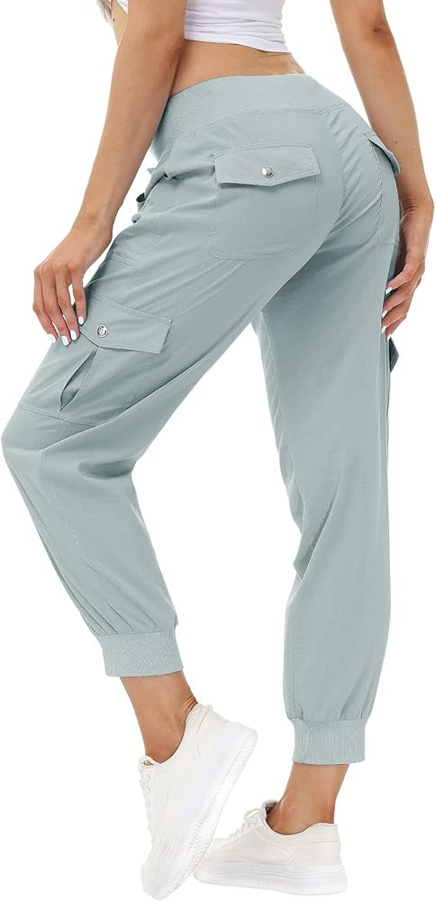 MoFiz Women's Lightweight Hiking Cargo Pants Outdoor Quick Dry Casual Travel Sweatpants Joggers E... | Amazon (US)