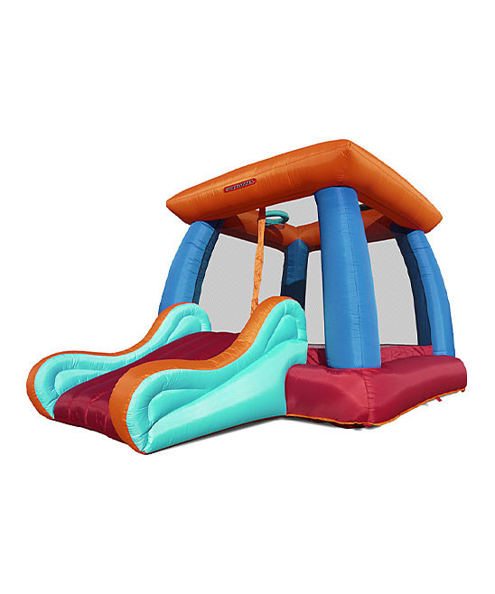 Sportspower Bounce Houses Blue - Blue & Red Basketball Hoop Bounce House | Zulily