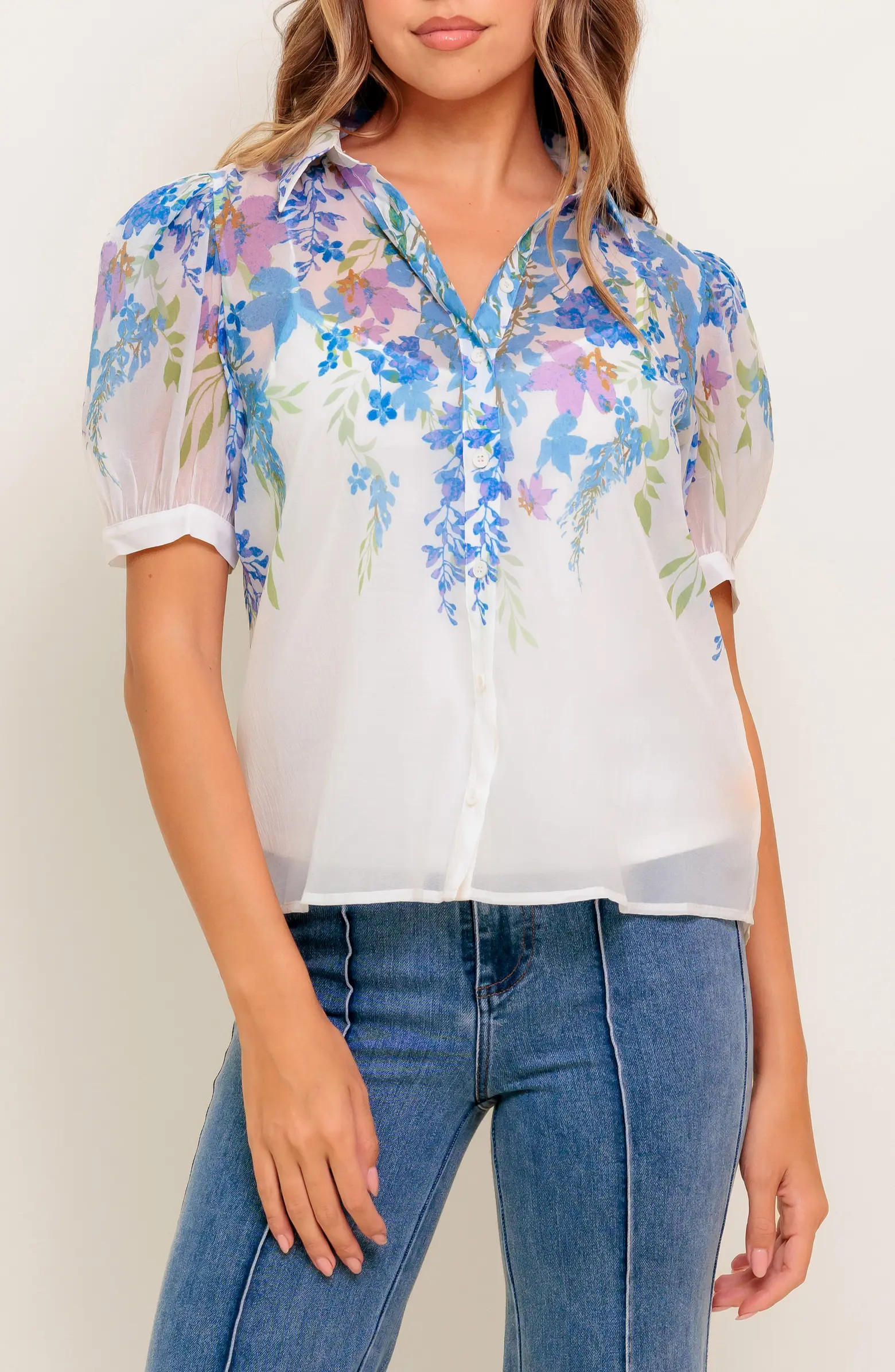 FLYING TOMATO Short Sleeve Woven Top | Nordstromrack | Nordstrom Rack