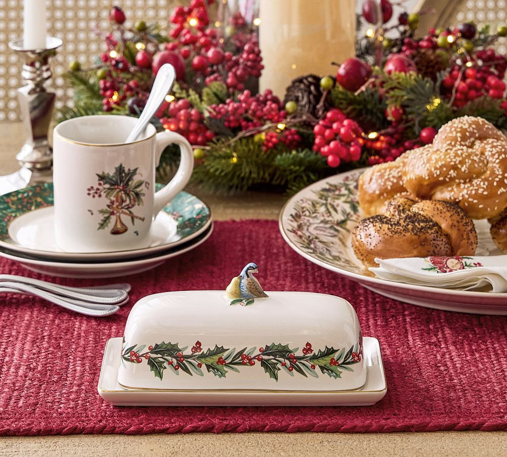 12 Days of Christmas Stoneware Butter Dish | Pottery Barn (US)