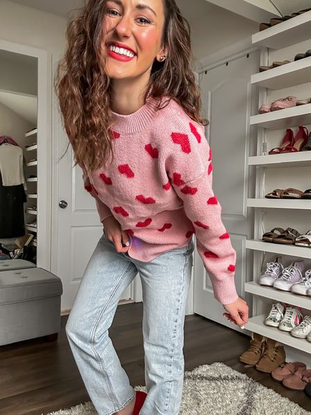 Cute + casual Valentine’s Day outfit! 💗

Heart sweater // Amazon fashion find // light wash jeans // red lipstick // red ballet flats 

#LTKSeasonal #LTKstyletip #LTKfindsunder50