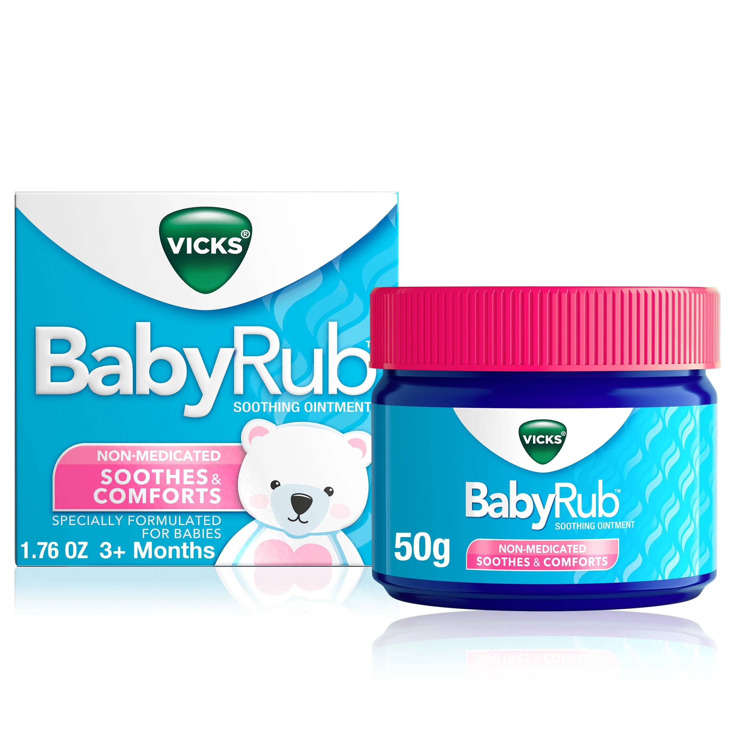 Vicks BabyRub, Non-Medicated Baby Chest Rub Ointment with Soothing Eucalyptus, Lavender 1.76 oz | Walmart (US)
