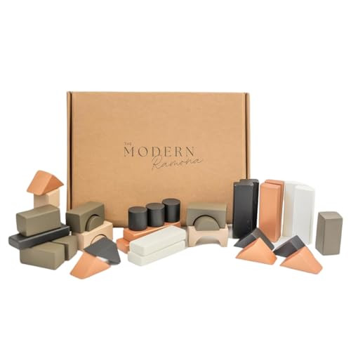 Wooden Building Blocks for Toddlers - Kids Stacking Blocks | 46 Pieces Wooden Blocks | Assorted Shapes Toddler Blocks | Toddler Building Blocks | Wood Blocks for Kids | Wooden blocks for toddlers 1-3 | Amazon (US)