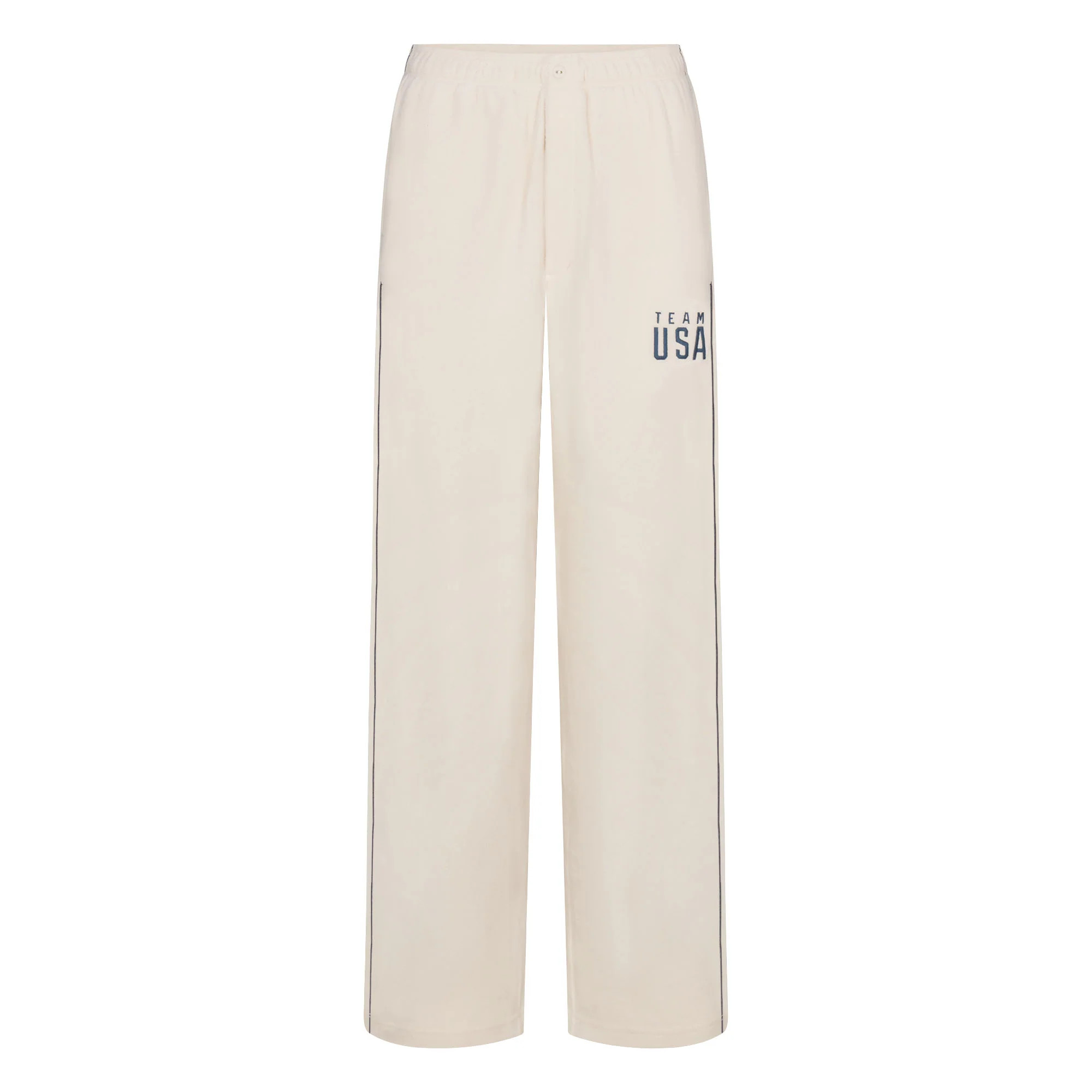 SKIMS FOR TEAM USA FLEECE UNISEX OLYMPIC SLEEP PANT | ECRU | SKIMS | SKIMS (US)