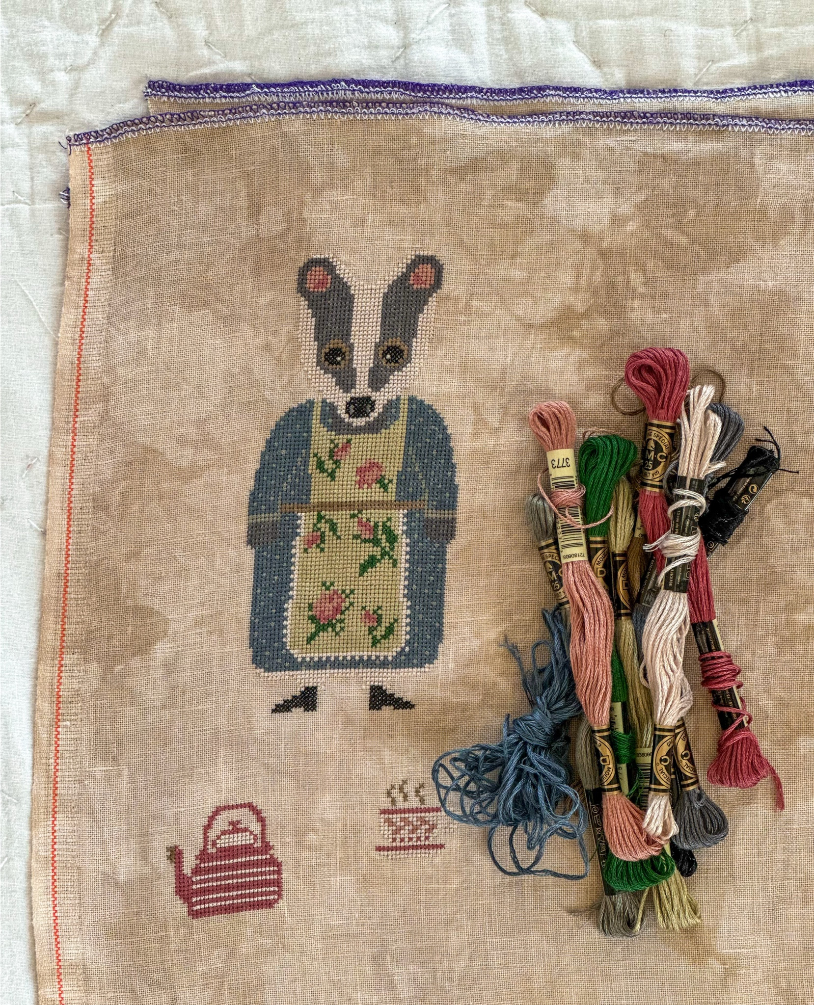 Another Animal Cracker Clovis is complete. I started her on Saturday with my mom and told her I would kick her butt in finishing her. If you guessed I won I surely did - lol. 
Isn’t she darling?!? Love y’all mucho. 🫶🏻
.
Pattern Deets Below:
Animal Cracker - Clovis - Stacy Nash Designs 
Floss- Converted to DMC - message me if you’d like my conversion 
Stitched 1 over 2 
Fabric- 36 count linen- Willow - BeStitchMe
.
.
.
.
.


#LTKHome #LTKFamily #LTKSeasonal