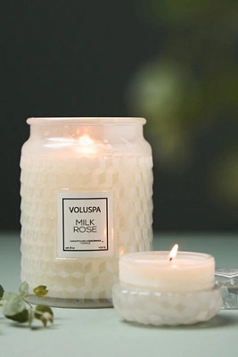 Voluspa Milk Rose Glass Jar Candle | Anthropologie (US)